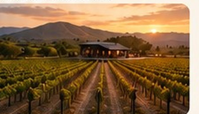 Viñedo del proyecto al atardecer